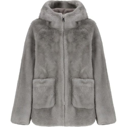 Synthetic Fur Reversible Coat - Größe M - Betta Corradi - Modalova