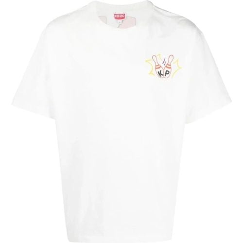 Bowling Team Logo Oversize T-shirt - Größe L - Kenzo - Modalova