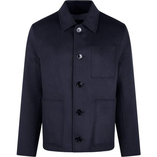 Boxy Buttoned Jacket - Größe L - blau - AMI Paris - Modalova