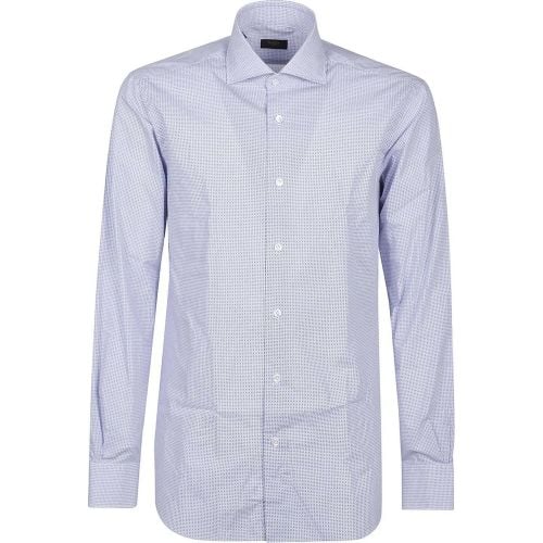 Long Sleeve Neck Shirt White - Größe 40 - Barba Napoli - Modalova