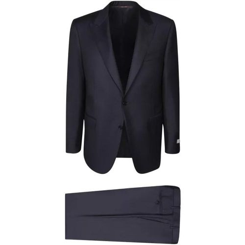 Blue Wool Suit - Größe 52 - black - Canali - Modalova