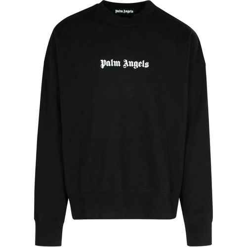 Black Cotton Sweatshirt - Größe L - Palm Angels - Modalova