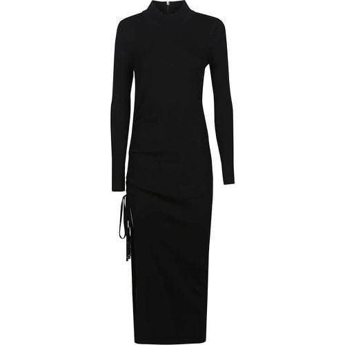 Merino Ruched Midi Dress Black - Größe S - Michael Kors - Modalova