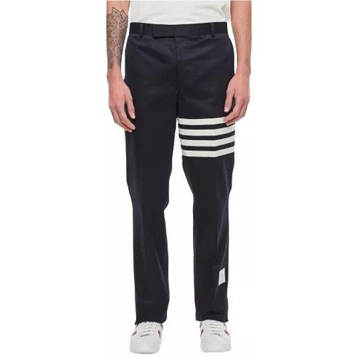 Unconstructured Chino Trouser With 4 Bar In Cotton - Größe 2 - blue - Thom Browne - Modalova