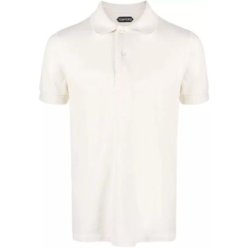 White Tennis Piquet Polo Shirt - Größe 52 - white - Tom Ford - Modalova