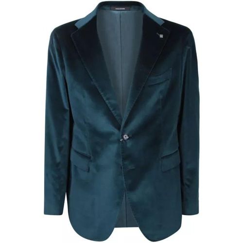 Velvet Teal Jacket - Größe 46 - blue - Tagliatore - Modalova