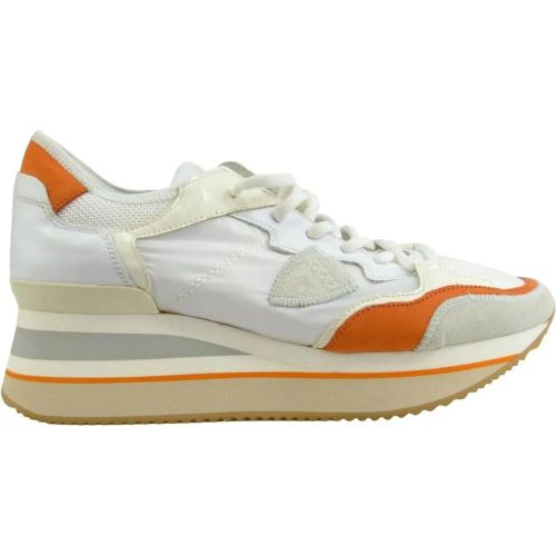 Low-Top Sneaker - Sneakers Mondial Bianche e Arancio - Gr. 39 (EU) - in - für Damen - Philippe Model - Modalova