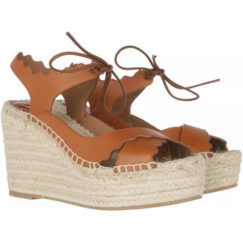 Sandalen & Sandaletten - Lauren Espandrilles Leather Cognac Brown - Gr. 36 (EU) - in - für Damen - Chloé - Modalova