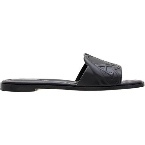 Sandalen - Flat Leather Slide Sandal - Gr. 36 (EU) - in - für Damen - alexander mcqueen - Modalova