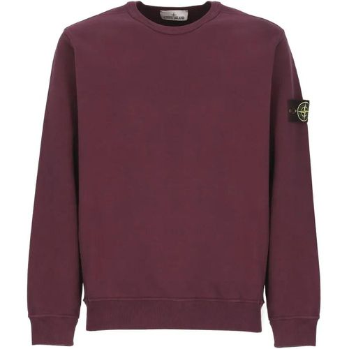 Bordeaux Cotton Sweatshirt - Größe M - rot - Stone Island - Modalova