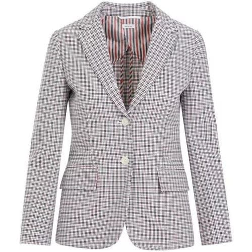 Small Check Cotton Jacket - Größe 40 - Thom Browne - Modalova