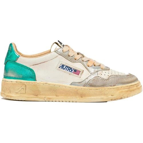 Low-Top Sneaker - autry medalist super vintage low bleu silver - Gr. 36 (EU) - in - für Damen - Autry International - Modalova