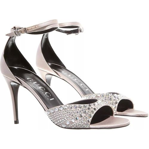 Pumps & High Heels - Mid-Heel Sandals With Crystals - Gr. 37,5 (EU) - in Rosa - für Damen - Gucci - Modalova