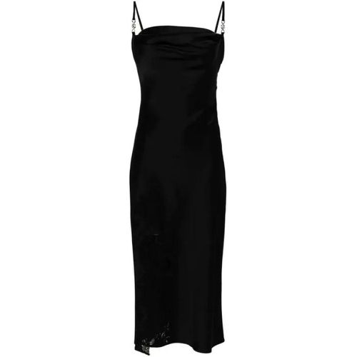 Black Barocco Lace Cowl Midi Dress - Größe 38 - black - Versace - Modalova