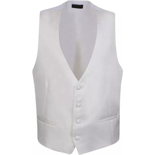 White Oxford Waistcoat - Größe 48 - white - Dell'oglio - Modalova