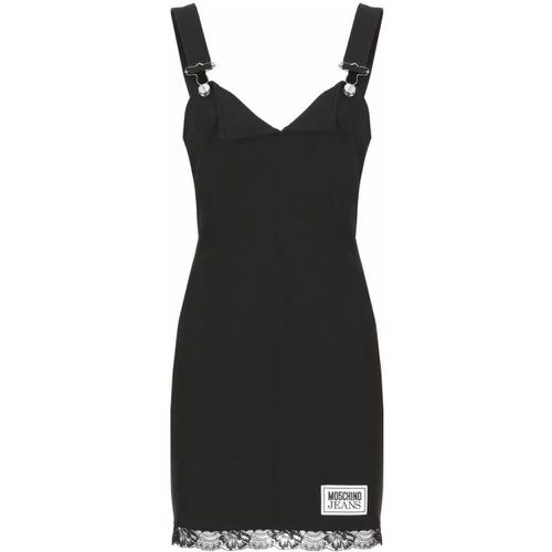 Mini Dress With Braces - Größe 40 - black - Moschino - Modalova