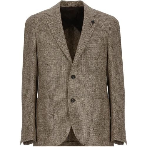 Wool And Silk Jacket - Größe 54 - Lardini - Modalova