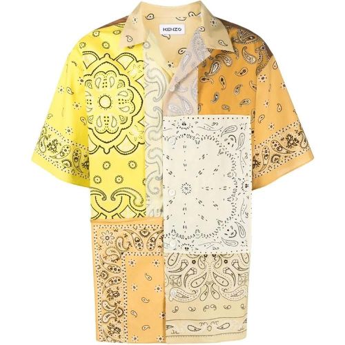 Patchwork Short Sleeves Shirt - Größe M - Kenzo - Modalova