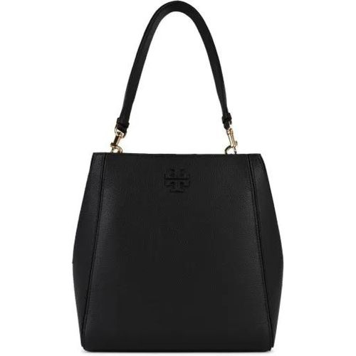 Shopper - 'Mcgraw' Black Leather Bucket Bag - Gr. unisize - in - für Damen - TORY BURCH - Modalova