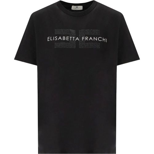 T-SHIRT MIT LOGO - Größe 40 - Elisabetta Franchi - Modalova