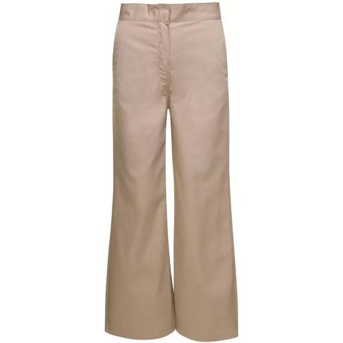 Beige Wide Pants With Concealed Fastening In Polye - Größe M - pink - Palm Angels - Modalova