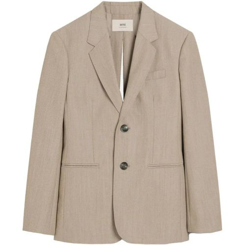 Rear-Slit Blazer With Notched Lapels - Größe 36 - AMI Paris - Modalova