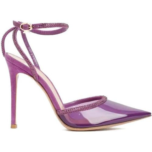 Sandalen & Sandaletten - Freesia Suede And Plexiglass Sandals - Gr. 40 (EU) - in - für Damen - Gianvito Rossi - Modalova