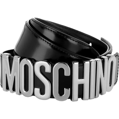 Gürtel - Calf Leather Logo Belt - Gr. 80 - in - für Damen - Moschino - Modalova