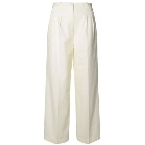 White Cotton Pants - Größe 38 - A.P.C. - Modalova