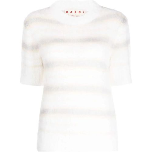 Brushed Mohair T-Shirt - Größe 40 - Marni - Modalova