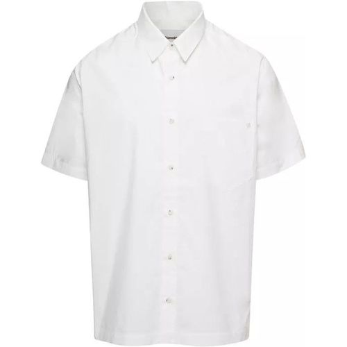 Adam' White Short Sleeve Shirt With Tonal Letter E - Größe S - white - Nanushka - Modalova