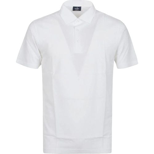 Short Sleeve Polo Shirt White - Größe 48 - Barba Napoli - Modalova