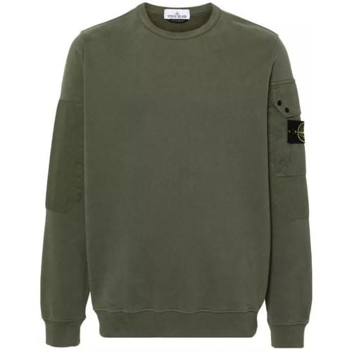 Compass-Badge Cotton Sweatshirt - Größe L - Stone Island - Modalova