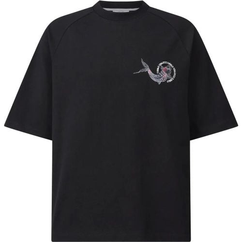 Oversized T-Shirt mit Print - Größe S - carlo colucci - Modalova