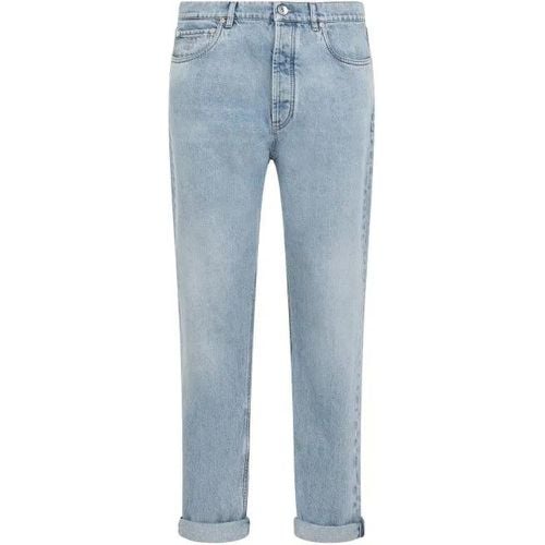 Light Denim Blue Cotton Jeans - Größe 48 - BRUNELLO CUCINELLI - Modalova