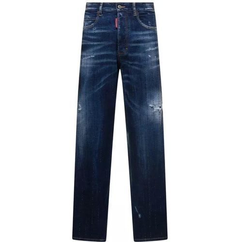 San Diego' Blue Jeans With Destroyed Detailing And - Größe 36 - blue - Dsquared2 - Modalova