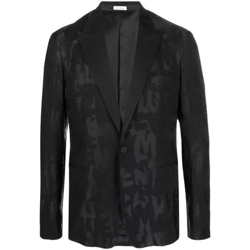 Black Grafitti Jaquard Jacket - Größe 50 - black - alexander mcqueen - Modalova