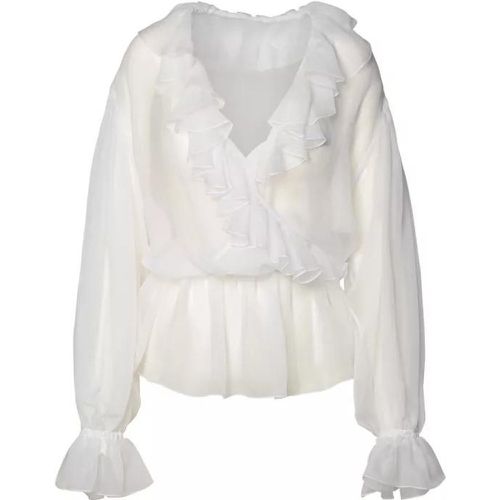White Silk Shirt - Größe 40 - white - Dolce&Gabbana - Modalova