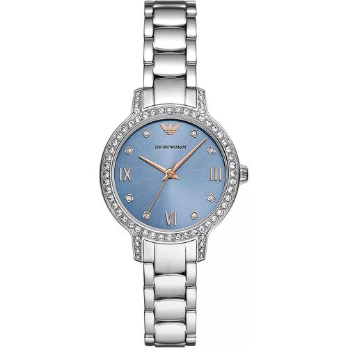 Uhr - Three-Hand Stainless Steel Watch - Gr. unisize - in Silber - für Damen - Emporio Armani - Modalova