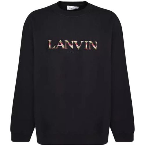 Embroidered Logo Relaxed Crewneck Sweatshirt - Größe M - Lanvin - Modalova