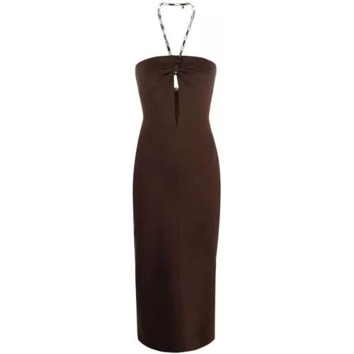 Halterneck Midi Dress - Größe 42 - brown - The Attico - Modalova