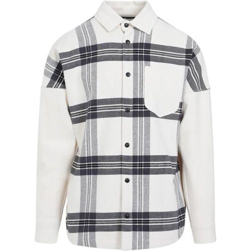 Back Logo Check Off White Cotton Overshirt - Größe 48 - Palm Angels - Modalova