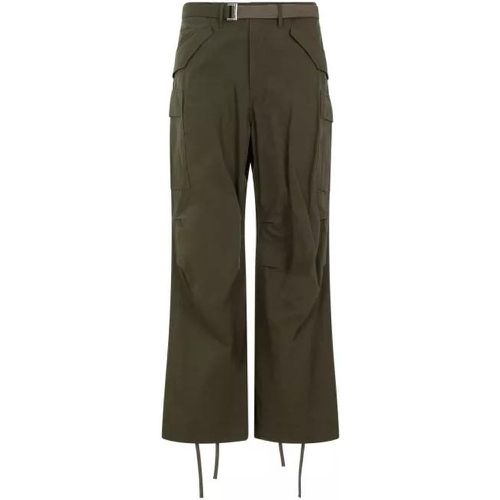 Khaki Cotton Rip Stop Pants - Größe 3 - Sacai - Modalova