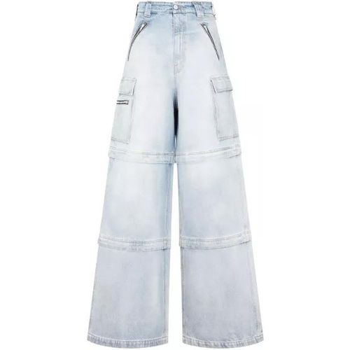 Light Blue Cotton Transformer Baggy Jeans - Größe 24 - blue - Vetements - Modalova