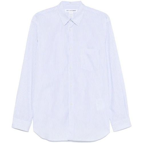 White And Blue Striped Shirt - Größe L - Comme des Garcons - Modalova