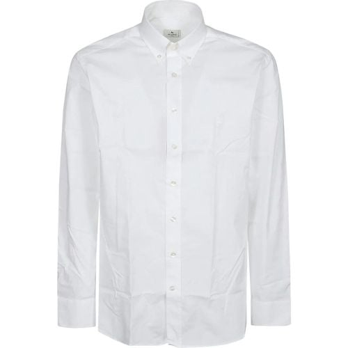 Roma Button Down Logo Shirt White - Größe 40 - ETRO - Modalova