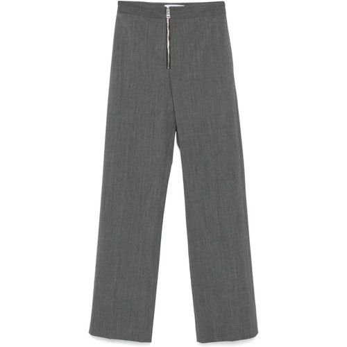 Anthracite Grey Logo Trousers - Größe 38 - MSGM - Modalova