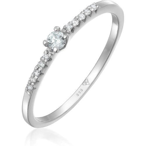 Ringe - Ring Diamant Verlobung Hochzeit (0.11 ct) 585 Weiß - Gr. 52 MM - in Weiß - für Damen - Elli - Modalova