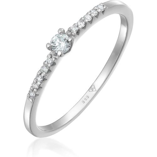 Ringe - Ring Diamant Verlobung Hochzeit (0.11 ct) 585 Weiß - Gr. 54 MM - in Weiß - für Damen - Elli - Modalova