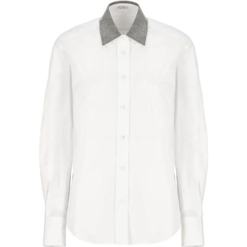 White Cotton Shirt - Größe M - BRUNELLO CUCINELLI - Modalova